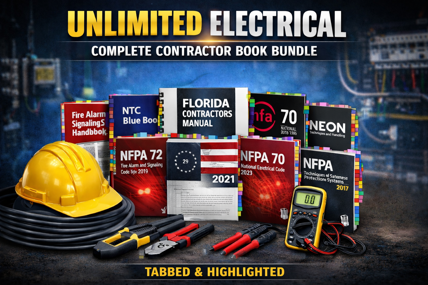 Unlimited Electrical Complete Contractor Books Bundle - Tabbed & Highlighted