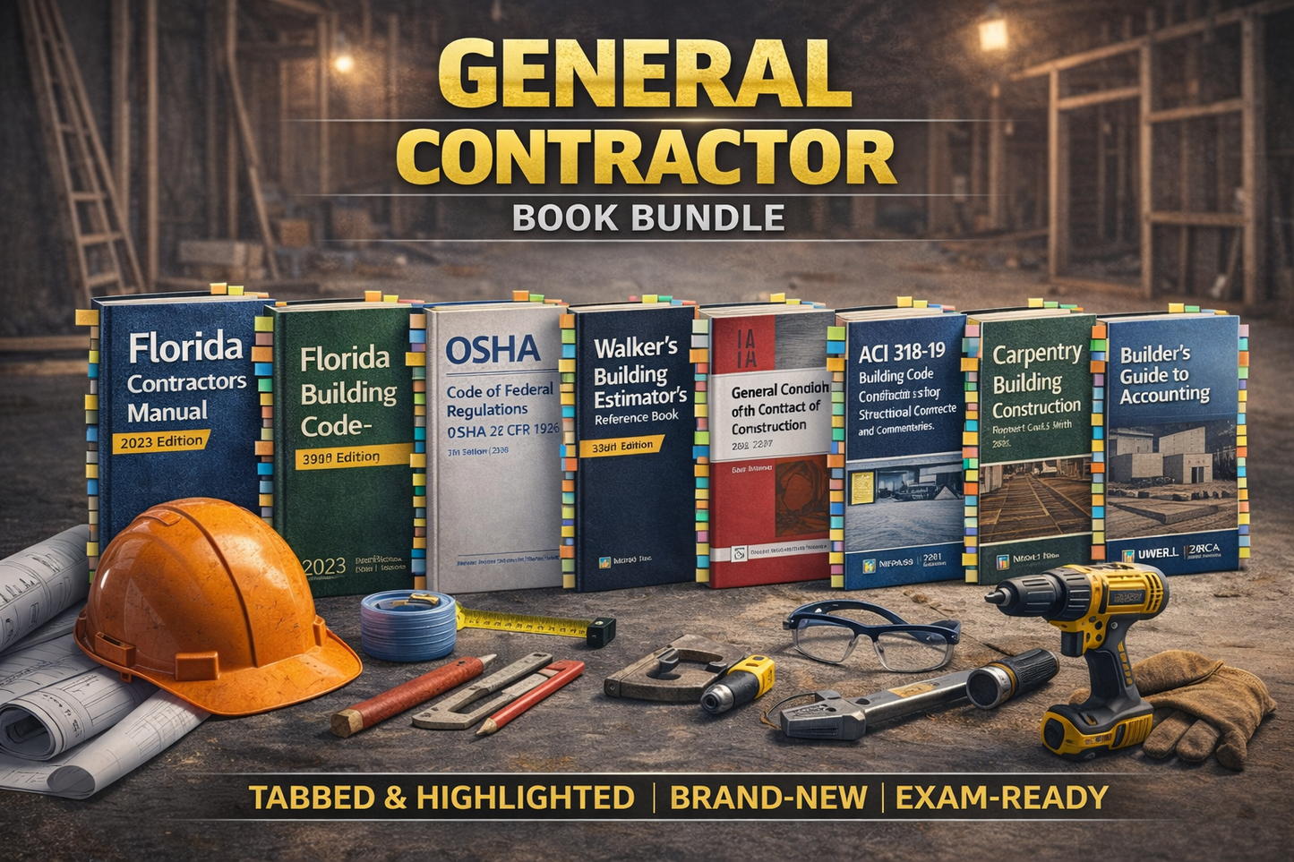 Florida General Contractor Book Bundle (Trade ONLY) - Tabbed & Highlighted