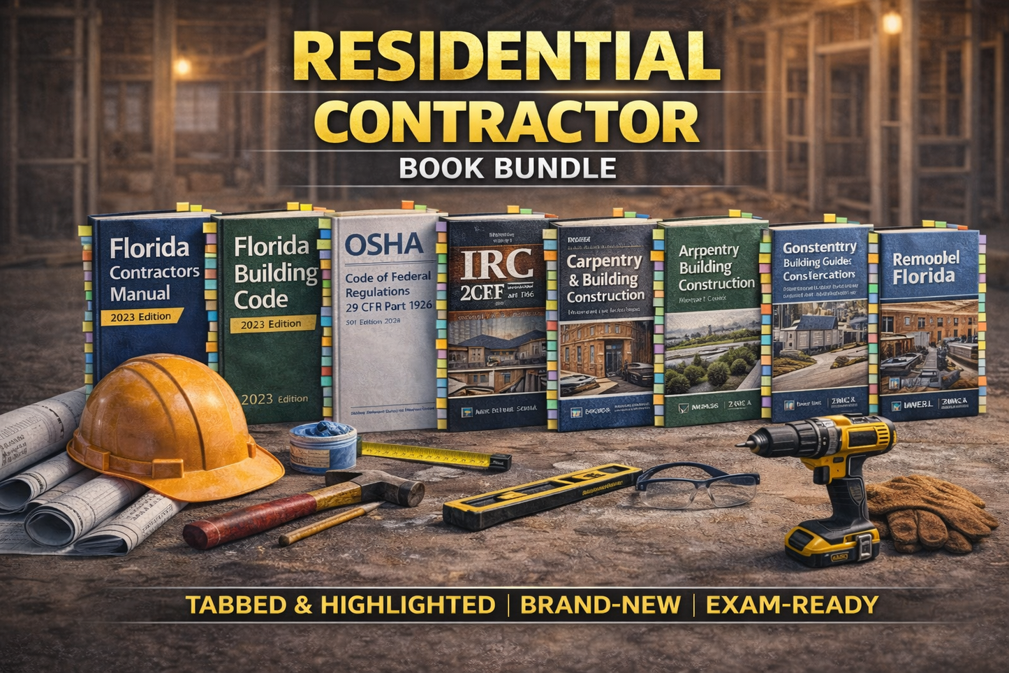 Florida Residential Contractor Book Bundle (Trade Only) - Tabbed & Highlighted