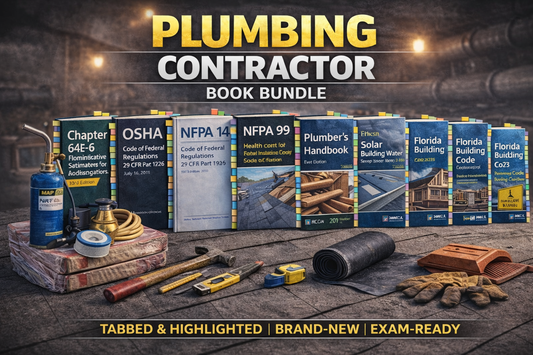 Florida Plumbing Contractor Complete Book Bundle (Trade ONLY) - Tabbed & Highlighted